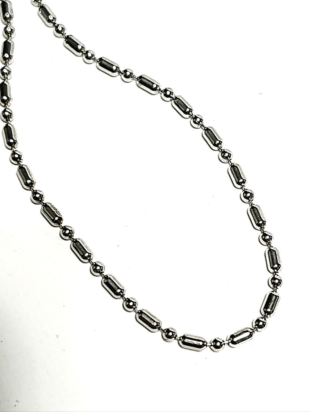 Sterling Silver Bead Chain Bracelet size 7"